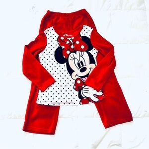 5/$25 10/$40 Minnie Mouse Red Pajama Set Disney